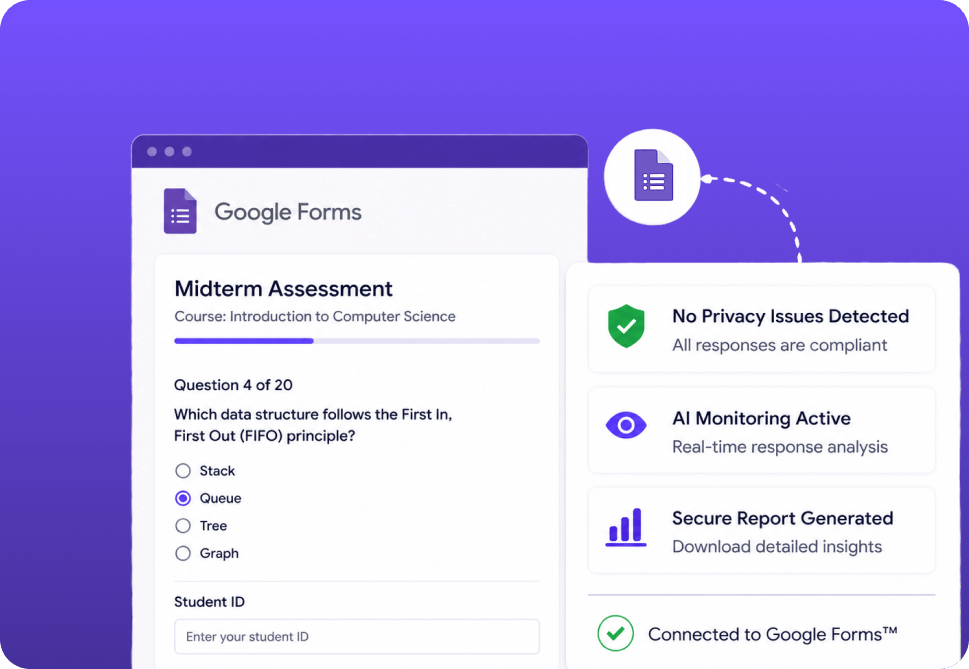 Integrates with Google Forms