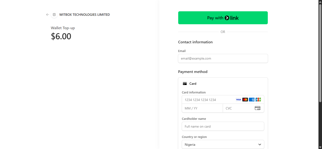 Secure checkout page
